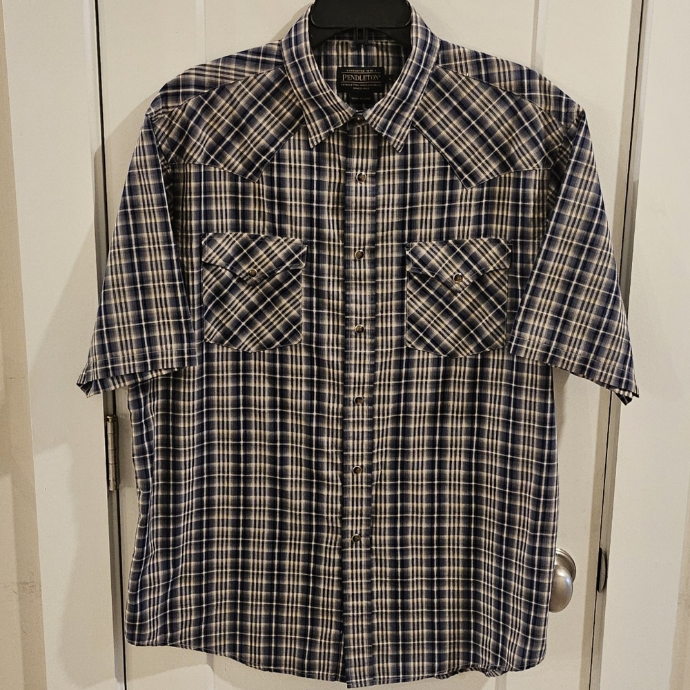 Pendleton Frontier Short-Sleeve Snap-Button Weste… - image 1